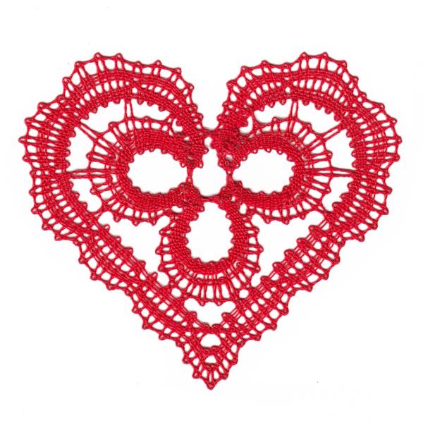 550 Klöppelbrief Anhänger "Ich schenk dir mein Herz"